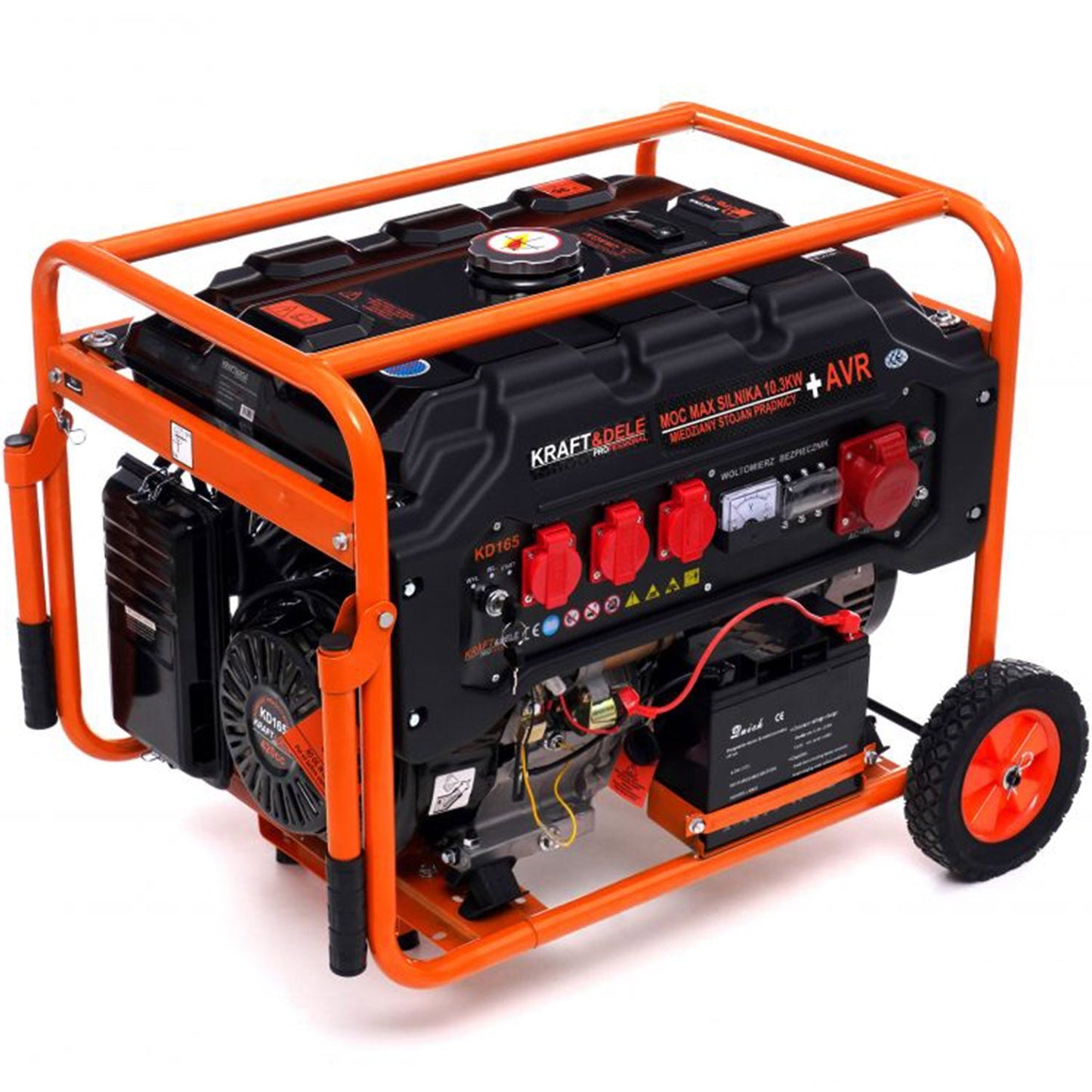 SCULESCU.RO Generator curent TRIFAZAT (380V) si MONIFAZAT (220V), KRAFT Profi K165, 15CP, stabilizator tensiune (AVR), pornire la cheie, POZA 1