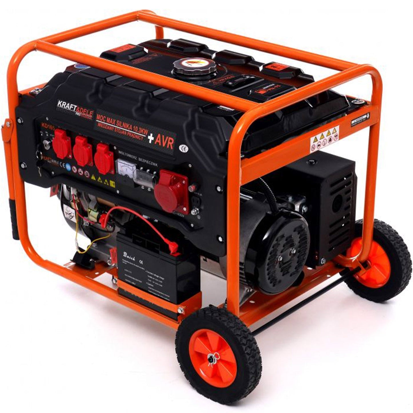 SCULESCU.RO Generator curent TRIFAZAT (380V) si MONIFAZAT (220V), KRAFT Profi K165, 15CP, stabilizator tensiune (AVR), pornire la cheie, POZA 6