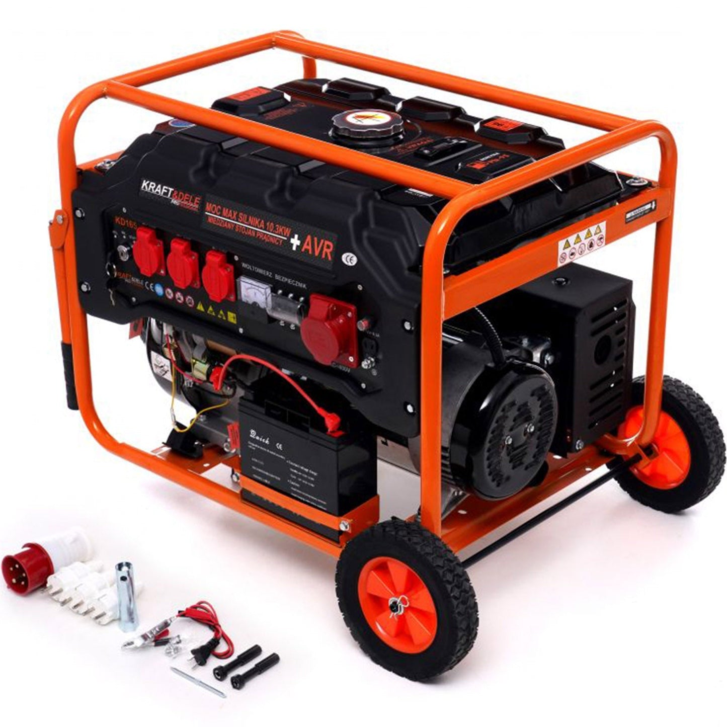 SCULESCU.RO Generator curent TRIFAZAT (380V) si MONIFAZAT (220V), KRAFT Profi K165, 15CP, stabilizator tensiune (AVR), pornire la cheie, POZA 14