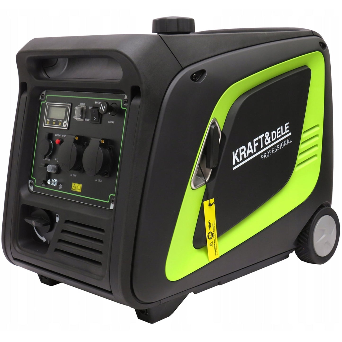SCULESCU.RO Generator curent silentios profesional KRAFT Profi K686, 230V, 4 timpi, stabilizator tensiune (AVR), roti transport, accesorii incluse, POZA 3