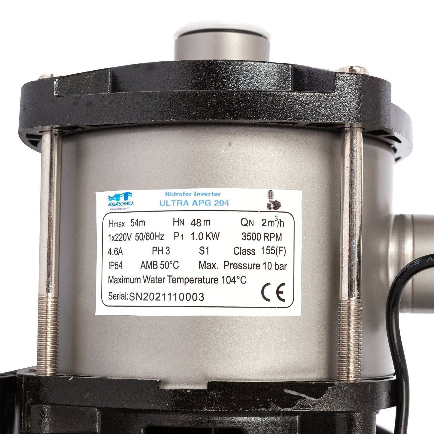 SCULESCU.RO Mini hidrofor AquaTechnica, 8L, 1 Kw, 33.3l/min, H refulare 54m, POZA 13