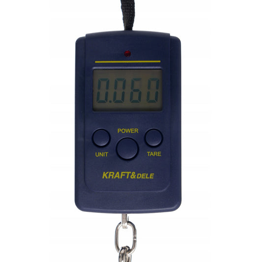 SCULESCU.RO Cantar de mana electronic cu carlig, 50Kg, KRAFT Profi K11414, Ecran LCD, alimentare baterii 2xAAA, POZA 1