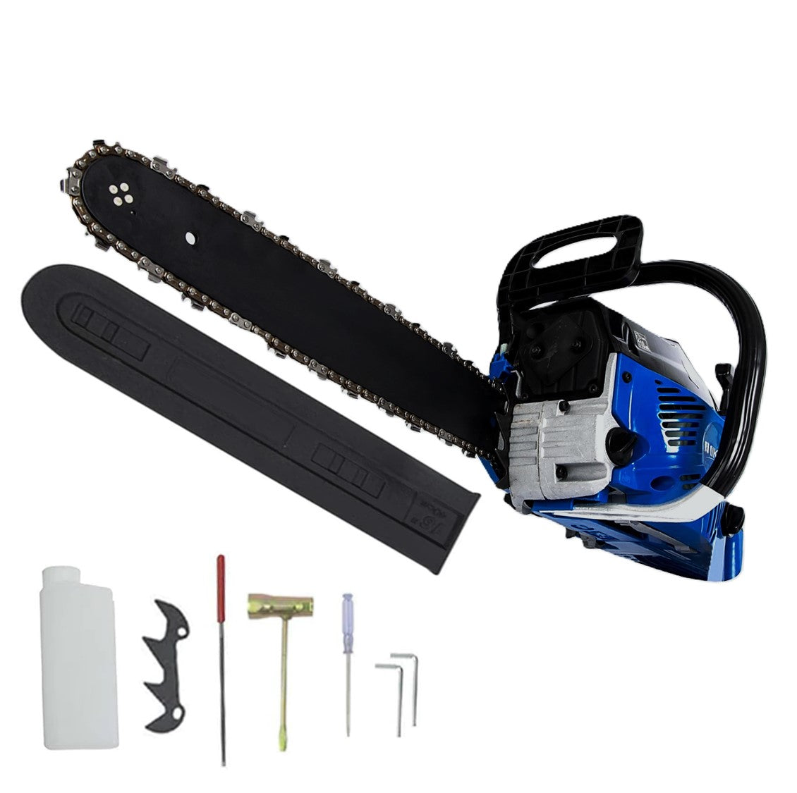 SCULESCU.RO Drujba benzina ALBASTRA Fermax Seria B, 6.5CP, 52CC, BP-3400 cu Accesorii Incluse, POZA 1