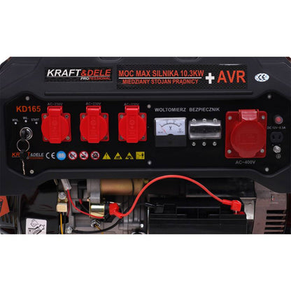 SCULESCU.RO Generator curent TRIFAZAT (380V) si MONIFAZAT (220V),  KRAFT Profi K165, 15CP, stabilizator tensiune (AVR), pornire la cheie, POZA 13