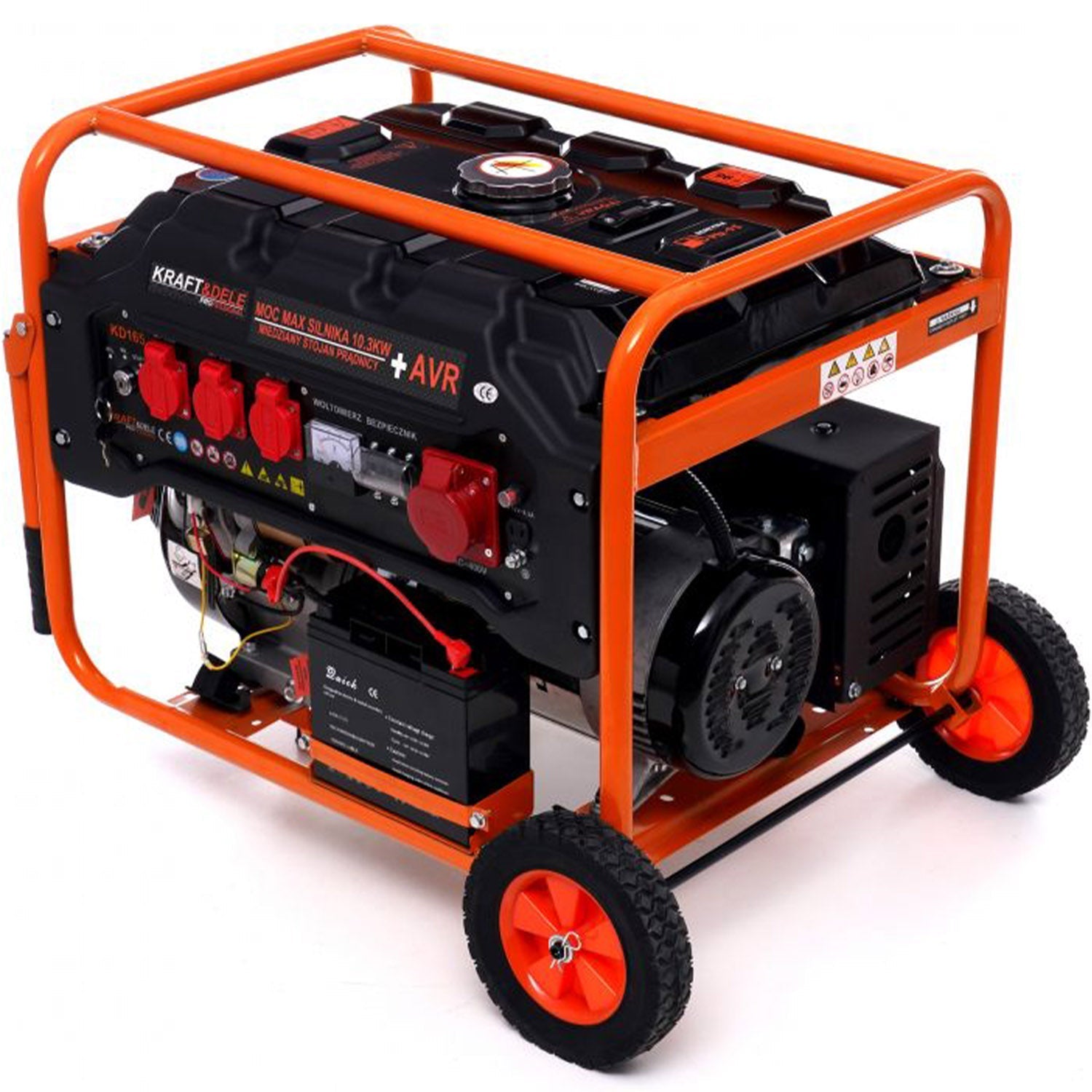 SCULESCU.RO Generator curent TRIFAZAT (380V) si MONIFAZAT (220V),  KRAFT Profi K165, 15CP, stabilizator tensiune (AVR), pornire la cheie, POZA 6