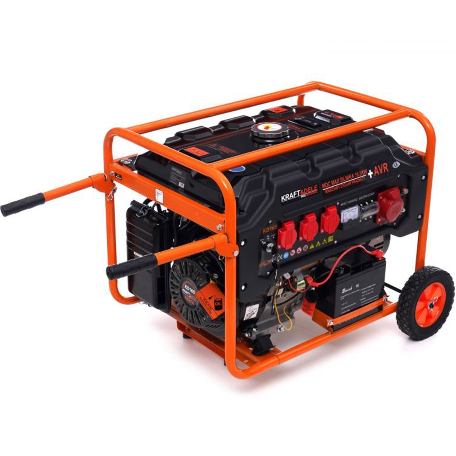 SCULESCU.RO Generator curent TRIFAZAT (380V) si MONIFAZAT (220V),  KRAFT Profi K165, 15CP, stabilizator tensiune (AVR), pornire la cheie, POZA 7