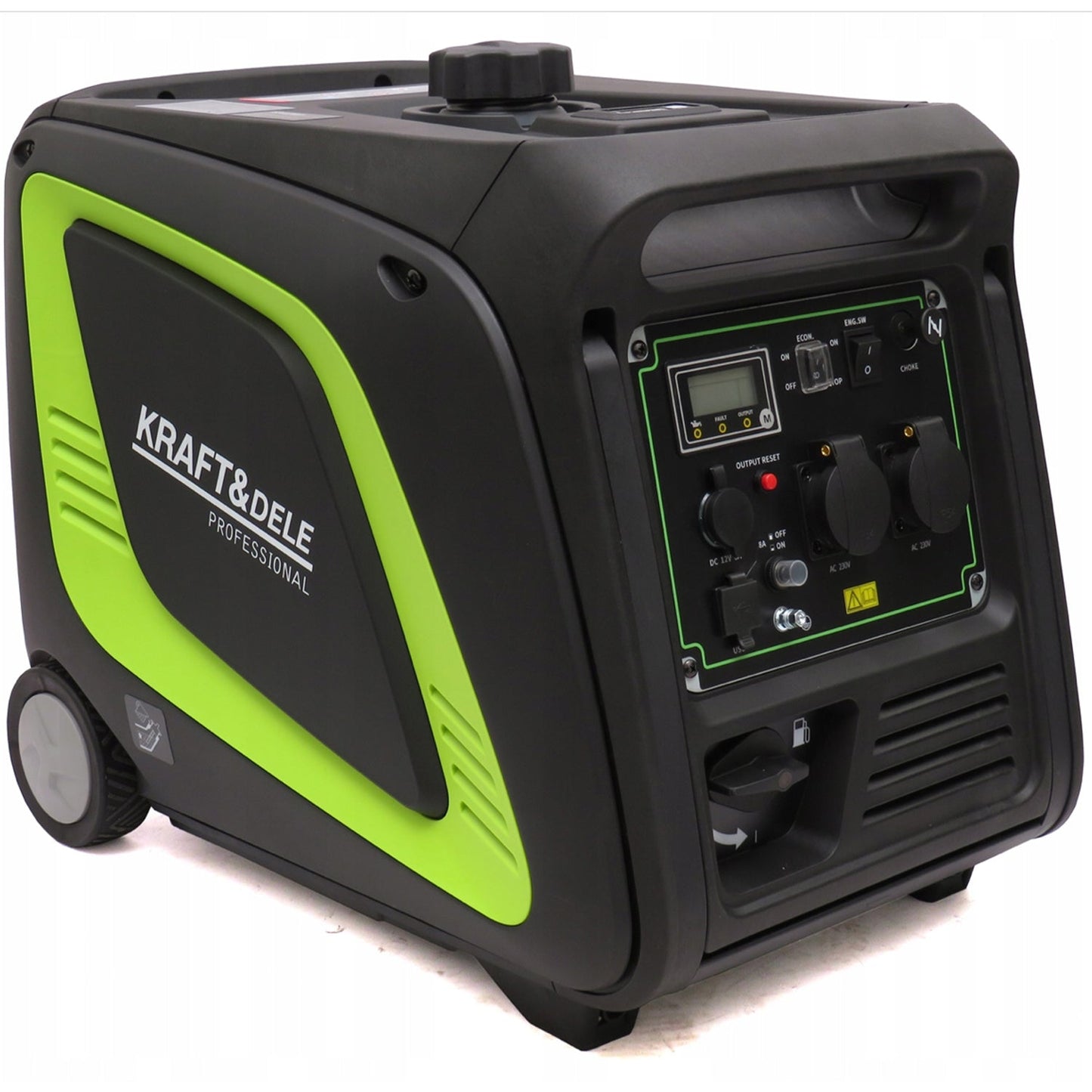 SCULESCU.RO Generator curent silentios profesional KRAFT Profi K686, 230V, 4 timpi, stabilizator tensiune (AVR), roti transport, accesorii incluse, POZA 2