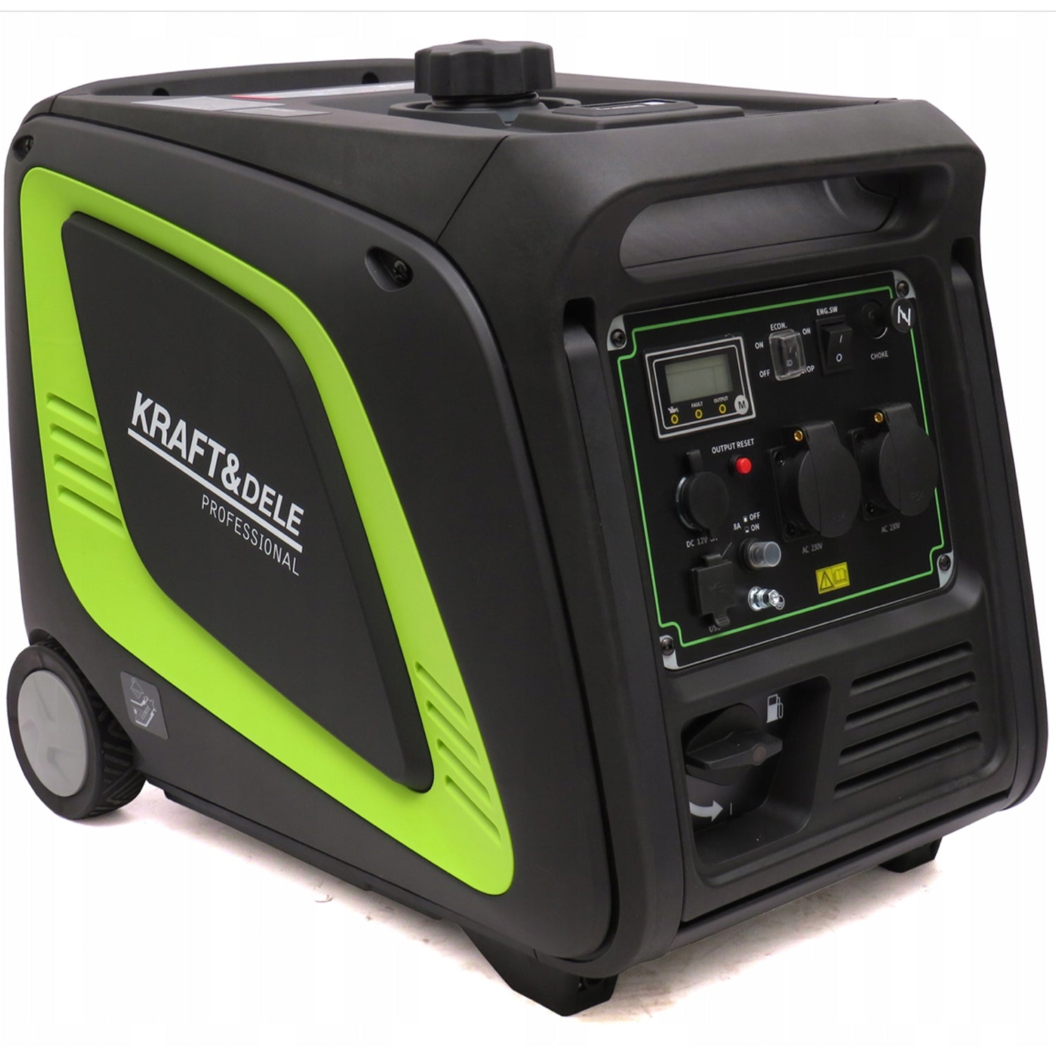 SCULESCU.RO Generator curent silentios profesional KRAFT Profi K686, 230V, 4 timpi, stabilizator tensiune (AVR), roti transport, accesorii incluse, POZA 2