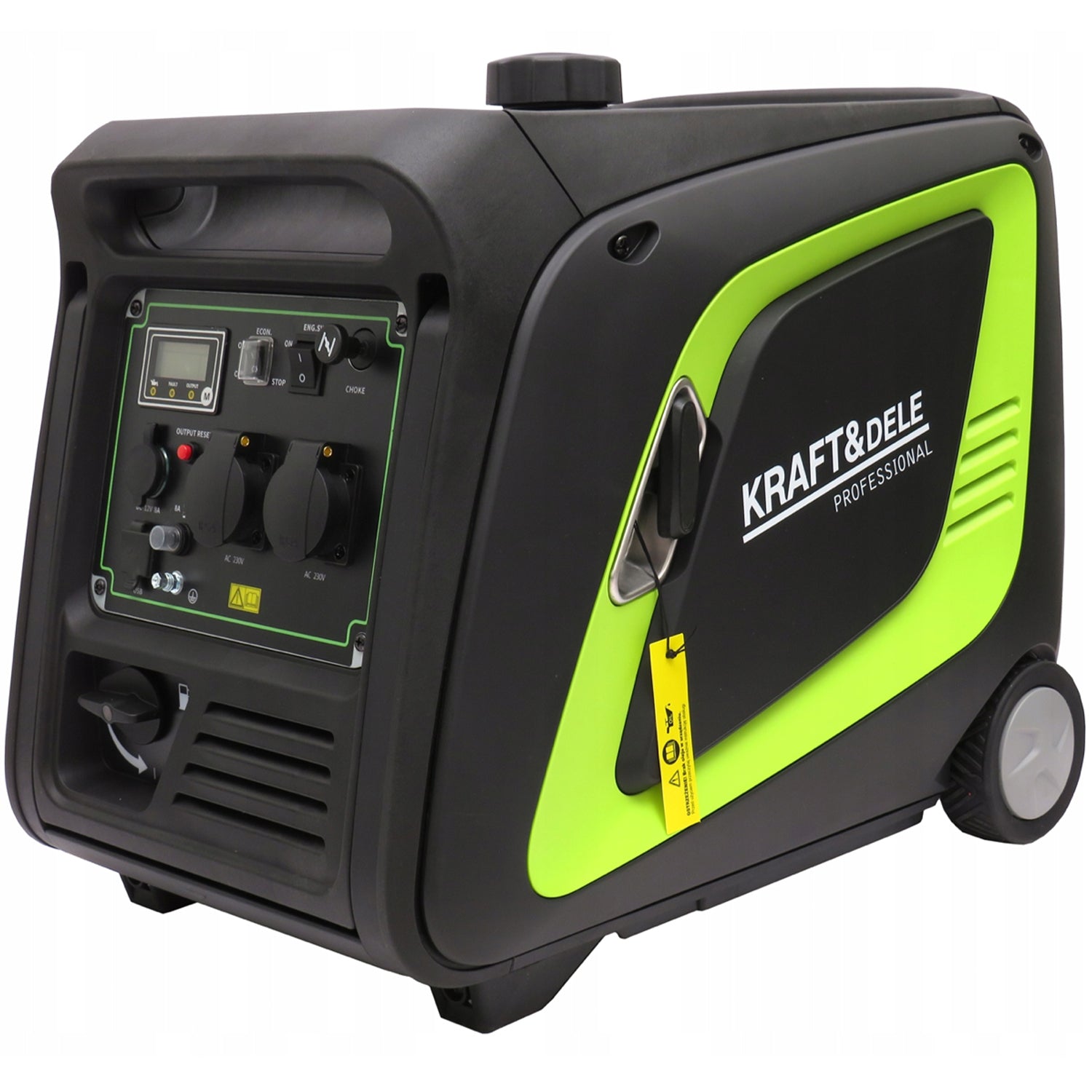 SCULESCU.RO Generator curent silentios profesional KRAFT Profi K686, 230V, 4 timpi, stabilizator tensiune (AVR), roti transport, accesorii incluse, POZA 3