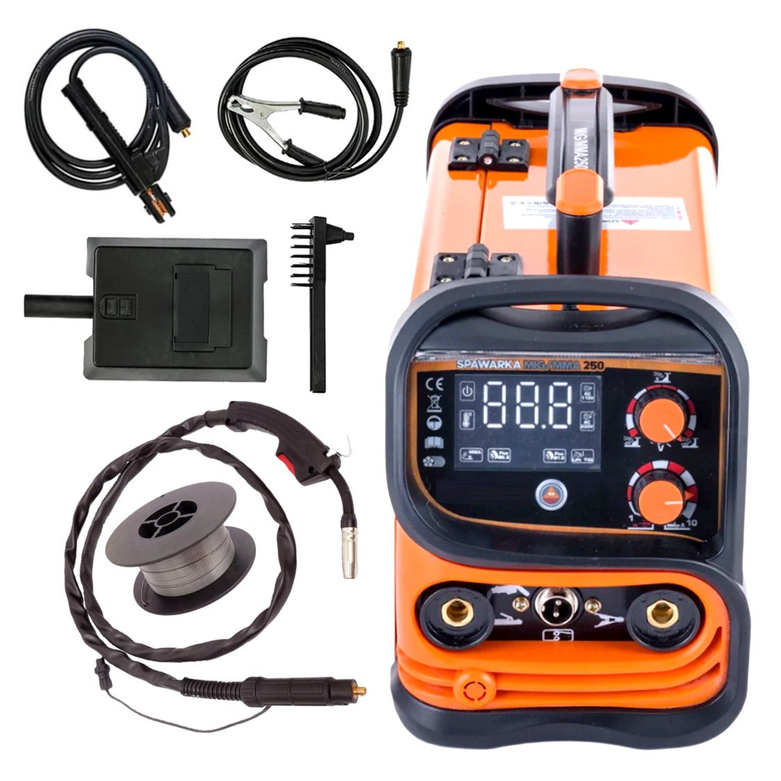 SCULESCU.RO INVERTOR SUDURA SARMA FLUX MIG-MAG 250A + MMA, BLACK-SQUARE PORTONERO B37422, functie posibilitate upgrade LIFT-TIG, Accesorii Incluse, POZA 3