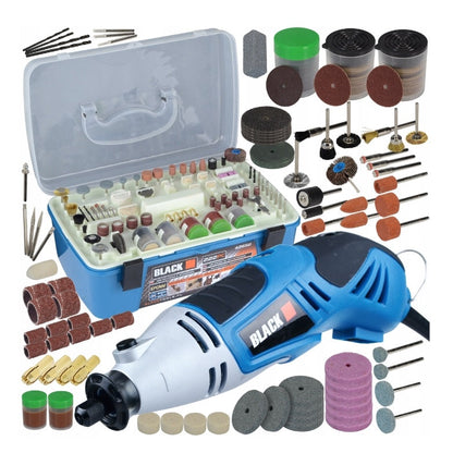 SCULESCU.RO Masina de frezat si gravat BLACK-SQUARE PORTONERO B42652, 222 accesorii, 170W, 32500RPM, POZA 5