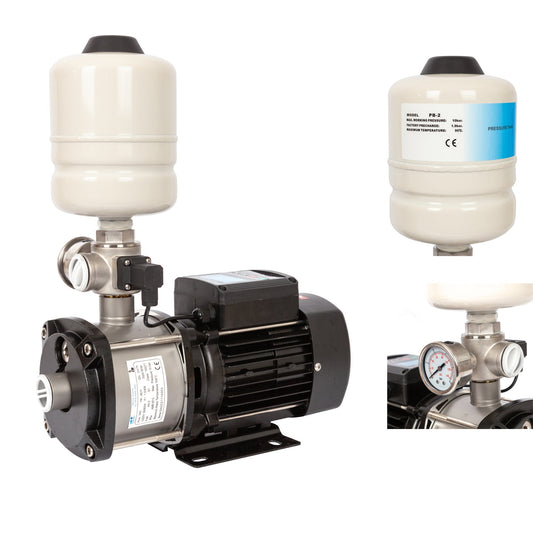 SCULESCU.RO Mini hidrofor AquaTechnica, 8L, 1 Kw, 33.3l/min, H refulare 54m, POZA 1