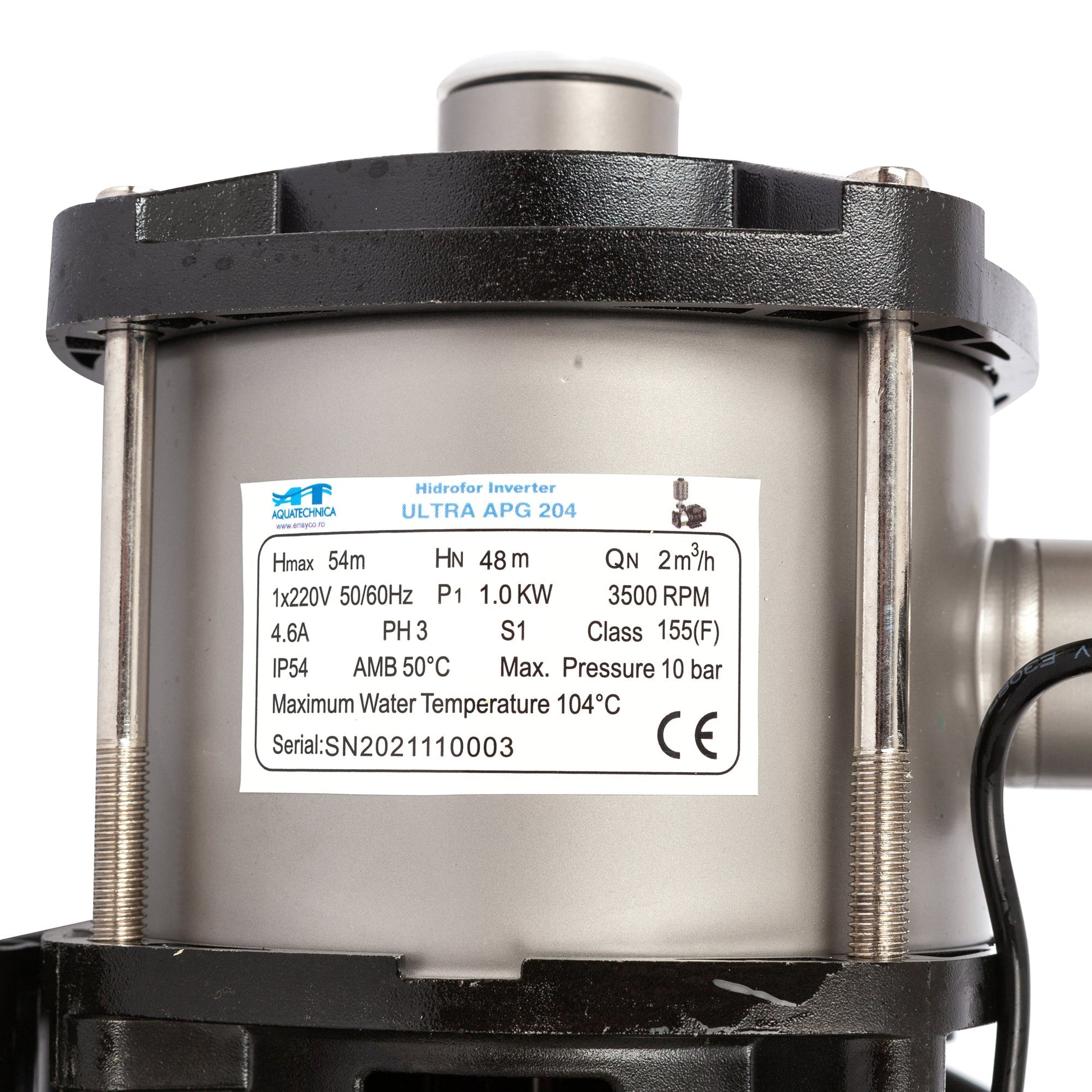 SCULESCU.RO Mini hidrofor AquaTechnica, 8L, 1 Kw, 33.3l/min, H refulare 54m, POZA 13