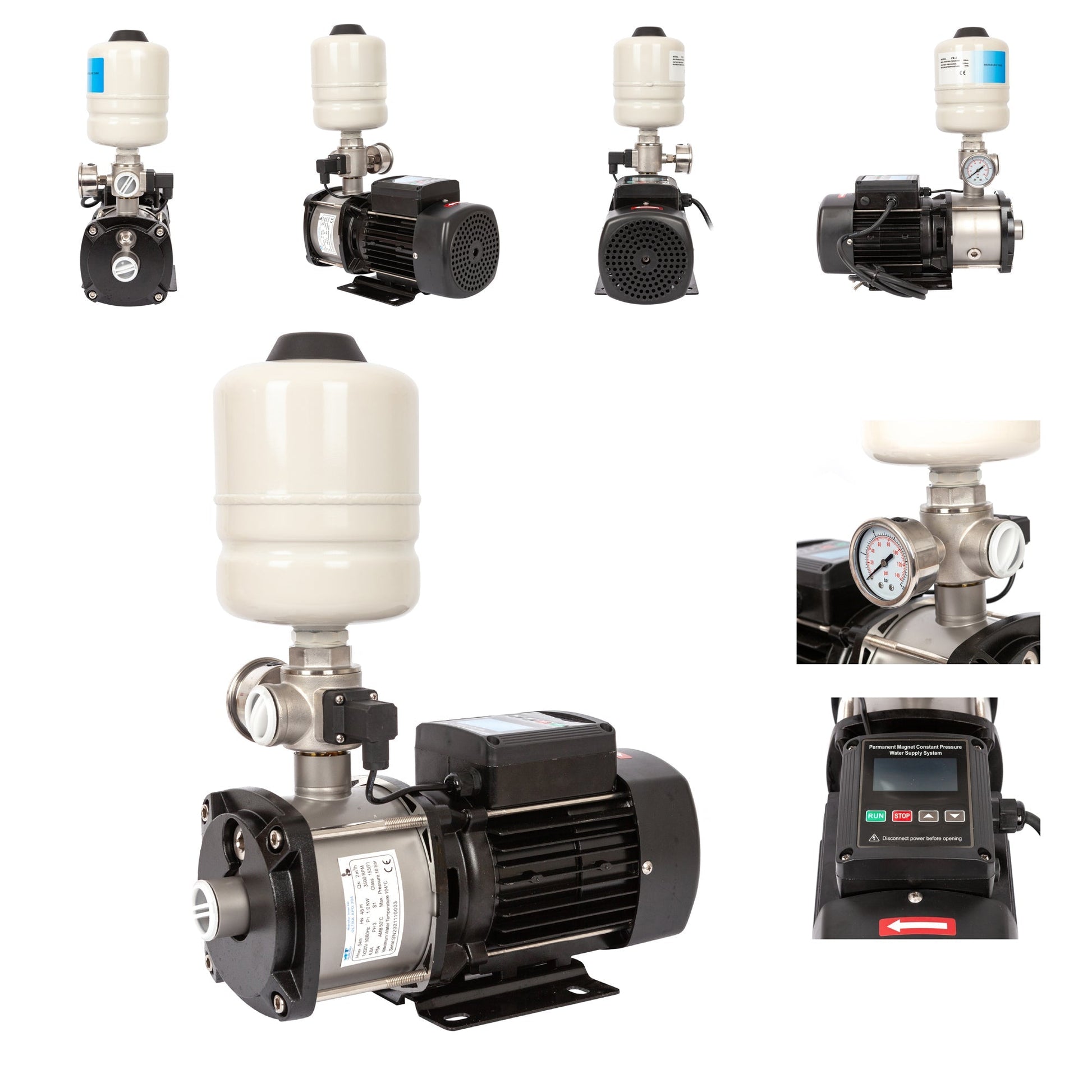 SCULESCU.RO Mini hidrofor AquaTechnica, 8L, 1 Kw, 33.3l/min, H refulare 54m, POZA 3