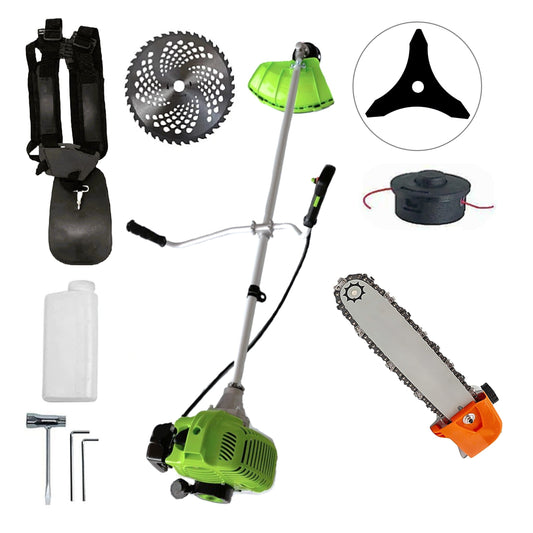 SCULESCU.RO Motocositoarea FERMIERULUI-GOSPODAR, Consum Mic, Accesorii si 2xDisc, VERDE-3.4CP, Plus CAP DRUJBA, POZA 1