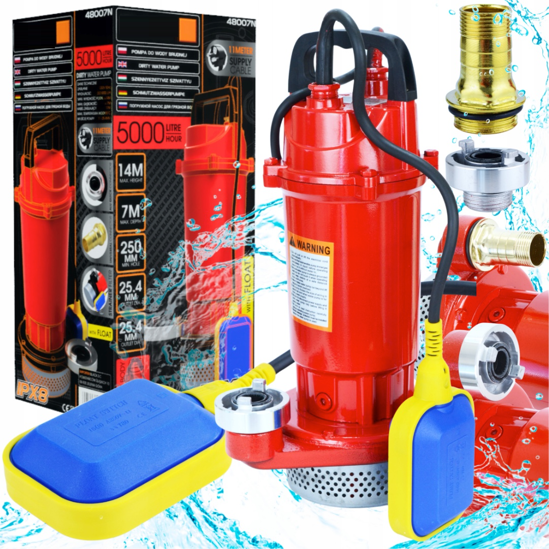 SCULESCU.RO Pompa apa curata si usor murdara (2in1) cu flotor, BLACK-SQUARE PORTONERO B48007-N, 370W, 83.6 l/min, submersibila, POZA 8