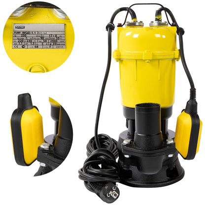 SCULESCU.RO Pompa de apa submersibila cu flotor Liderman- Maxima-WQD-1.1, 1.1 Kw, 250l/min, inaltime refulare 17m, POZA 1