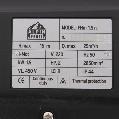SCULESCU.RO Pompa de suprafata AP, 1500W, 2 Toli, refulare 15m, centrifugala, POZA 9