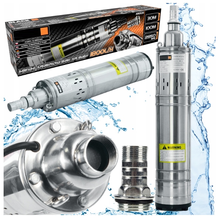 SCULESCU.RO Pompa submersibila BLACK-SQUARE PORTONERO B48009, 750W, debit 30l/min, H refulare 100m, racord 1 tol, POZA 3