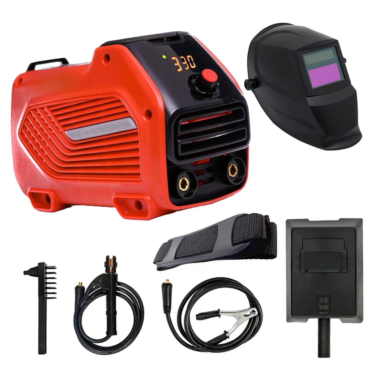 SET Aparat de sudura DEZMAN 330S, MMA 330A, Plus 4 CLEME PRINDERE-FIXARE DE SUDURA, + Masca Sudura Automata (RED-1869)-4