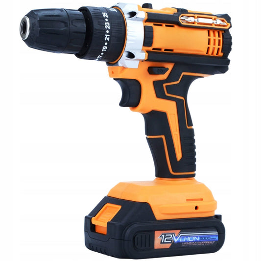 SCULESCU.RO SET Masina de insurubat si gaurit pe acumulator 12V, BLACK-SQUARE PORTONERO B12069, accesorii si valiza incluse, POZA 1