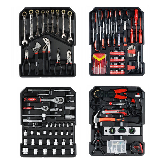 SCULESCU.RO Trusa scule BLACK-SQUARE PORTONERO B18601, 419 bucati, valiza de transport inclusa, POZA 1