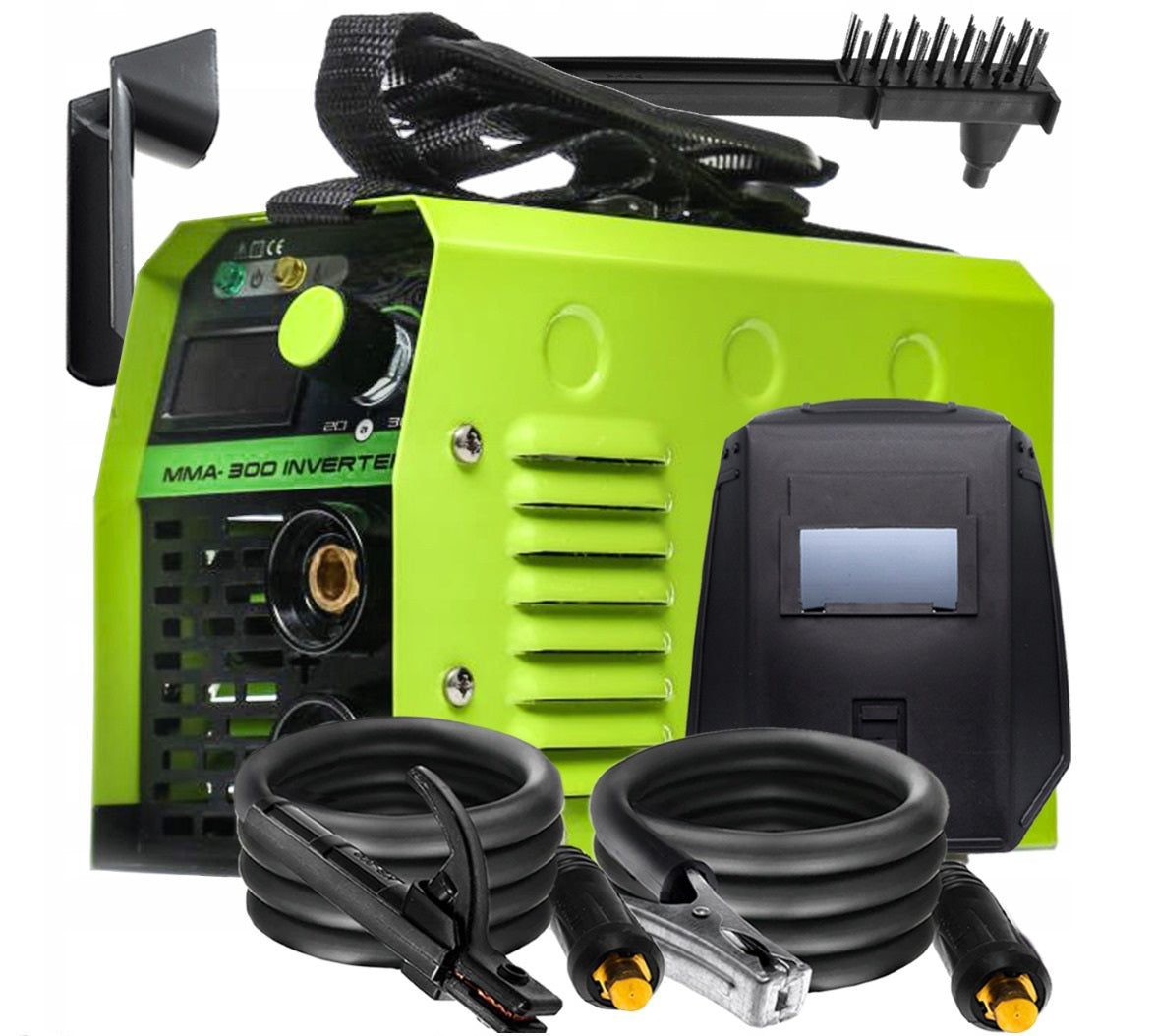 Aparat de sudura KRAFTMEN 300A-MMA, Culoare Verde, Accesorii incluse