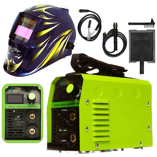 SET WeldEXPERT SUDURA CU ELECTROD, Aparat Sudura Invertor MMA-300A + Masca Automata Personalizata T (1862-1893)
